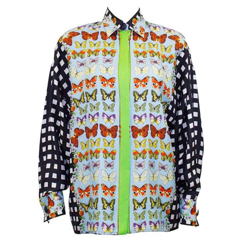 versace upside down butterfly shirt|Gianni Versace Butterfly .